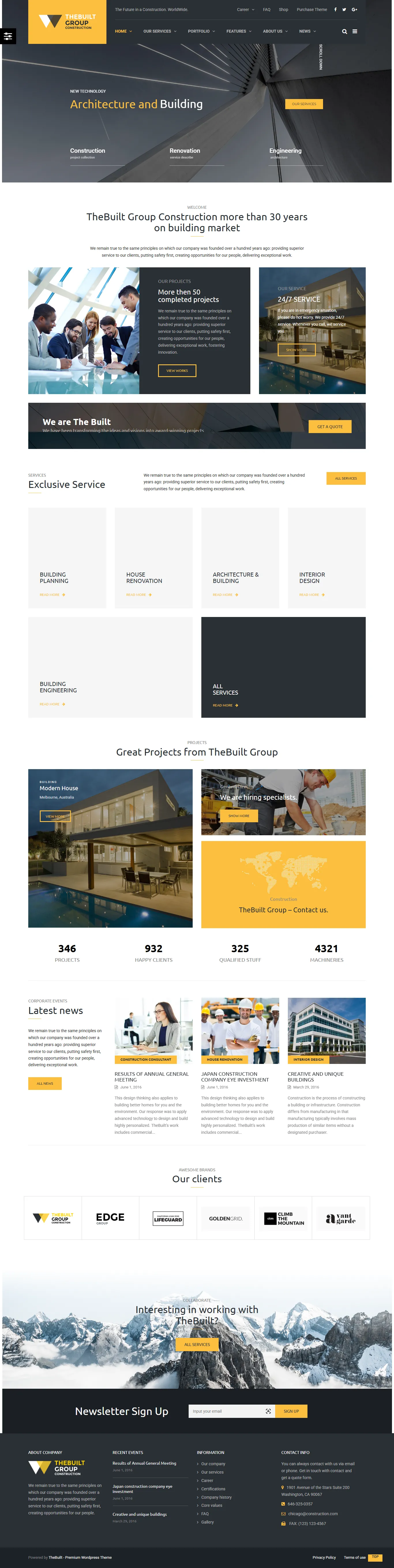 Construction & Architecture Website Design and Development website