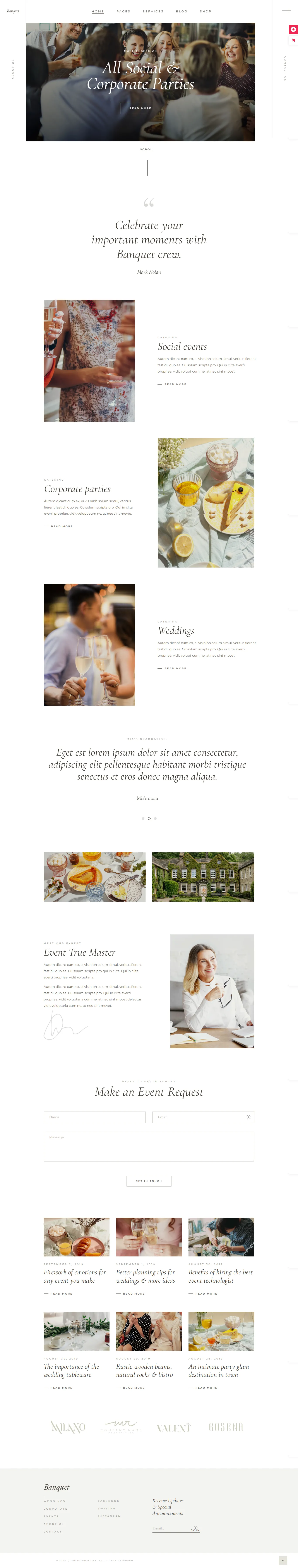 Event Planning Website Design and Development website