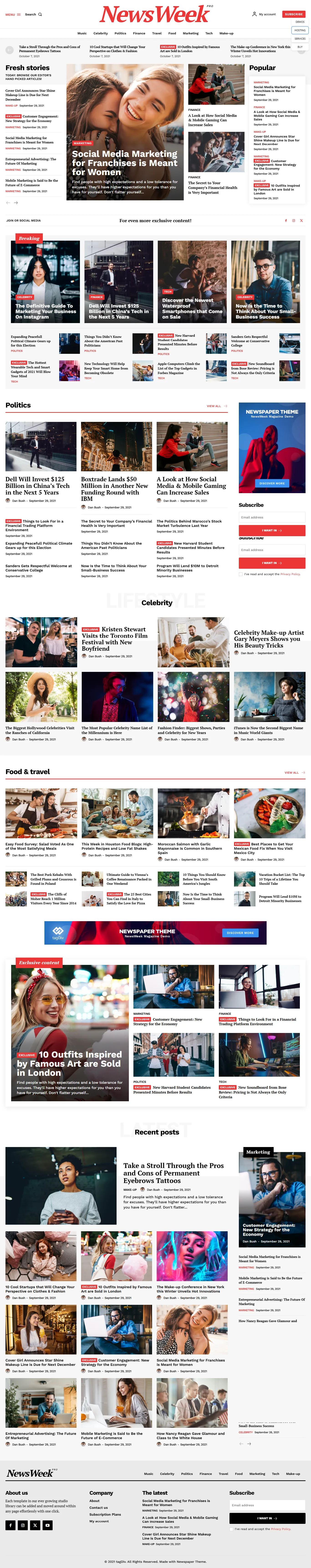 Media & News Website Design and Development website