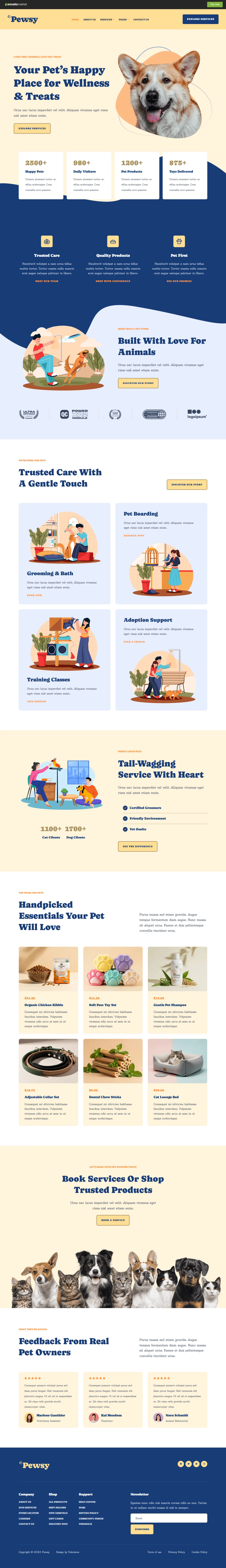 Pet Service Website Design and Development website