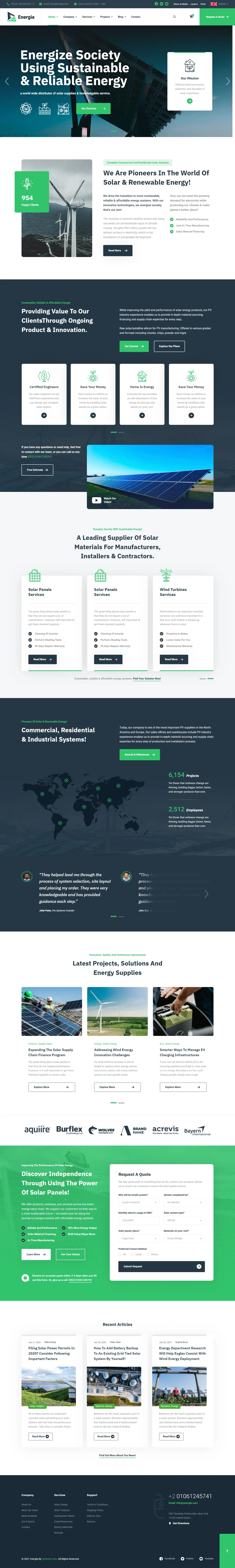 Renewable Energy Website Design and Development website