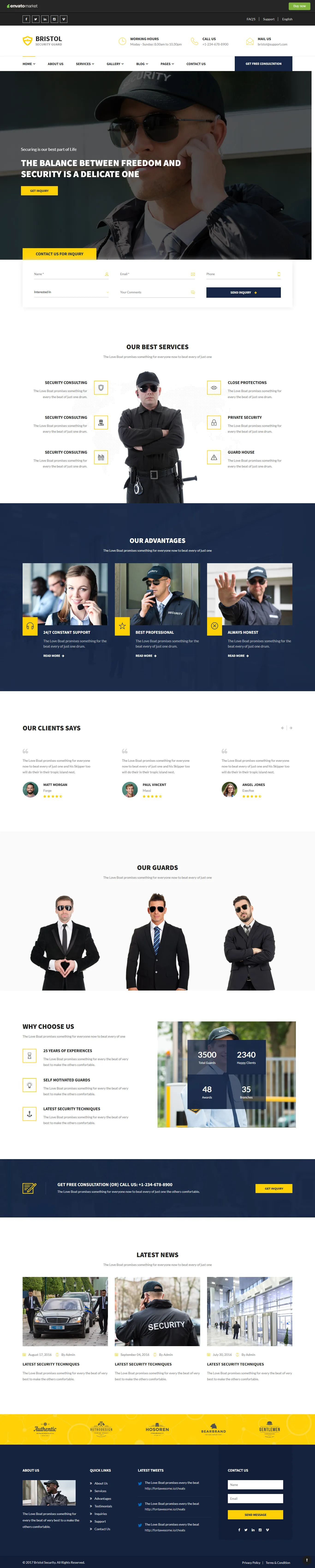 Security Services Website Design and Development website