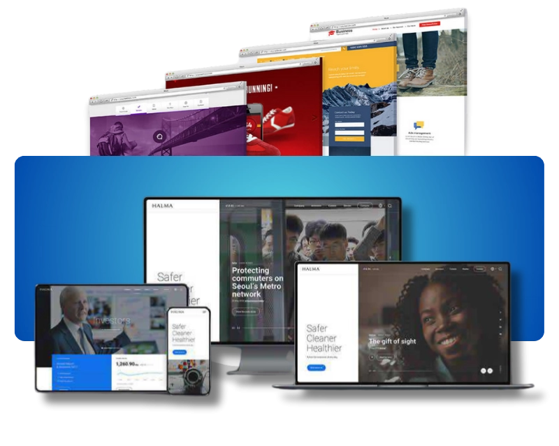 Websites shown across all devices