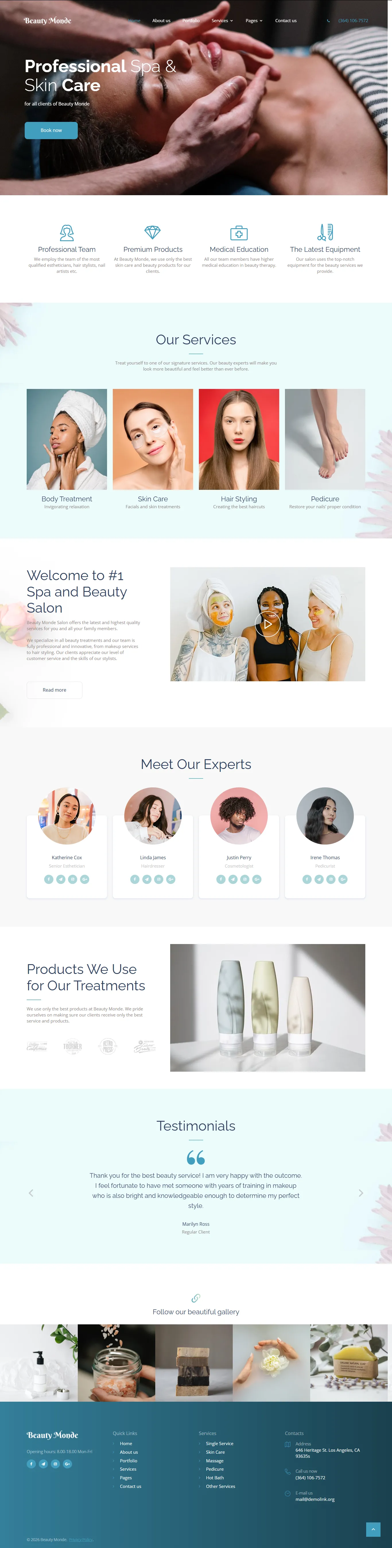 Beauty Salon Website Design and Development