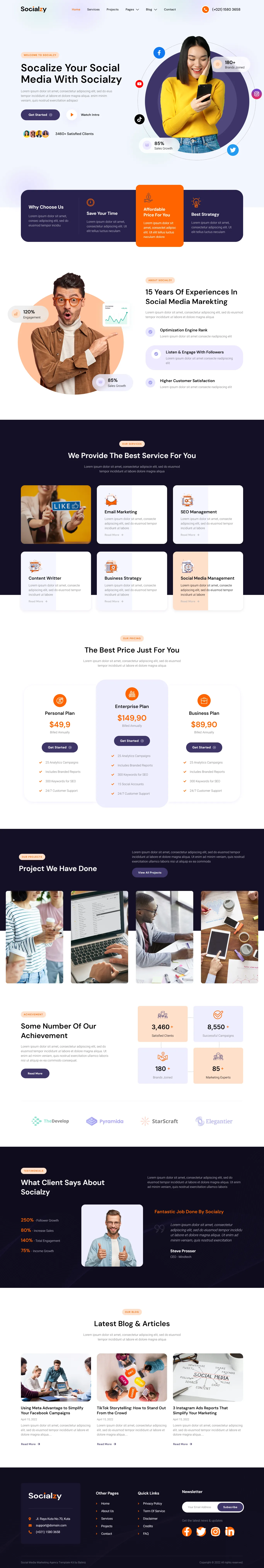 Social Media Marketing Website Design and Development