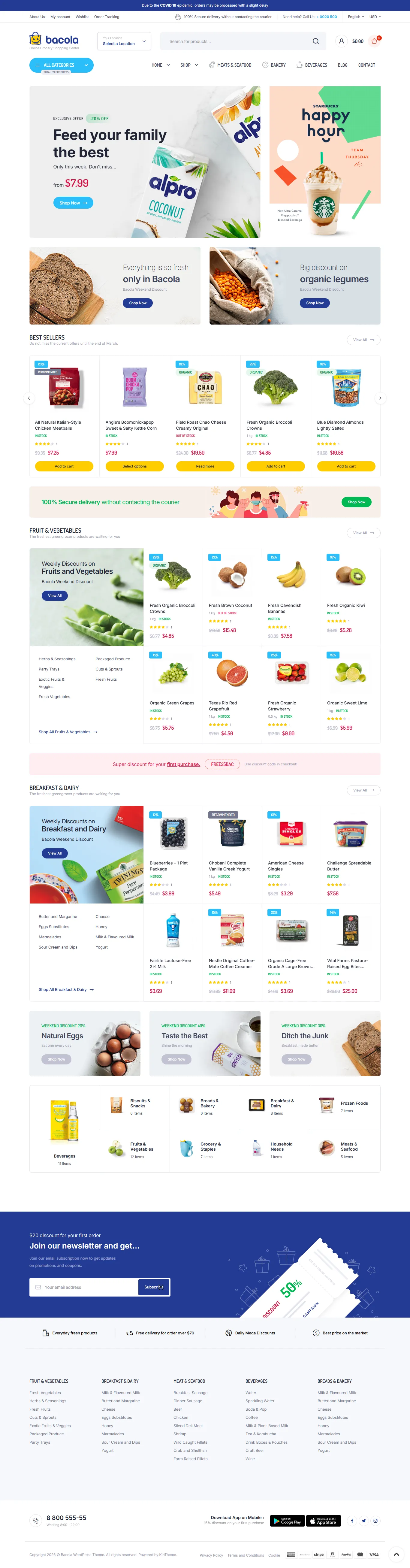 Supermarket Website Design and Development